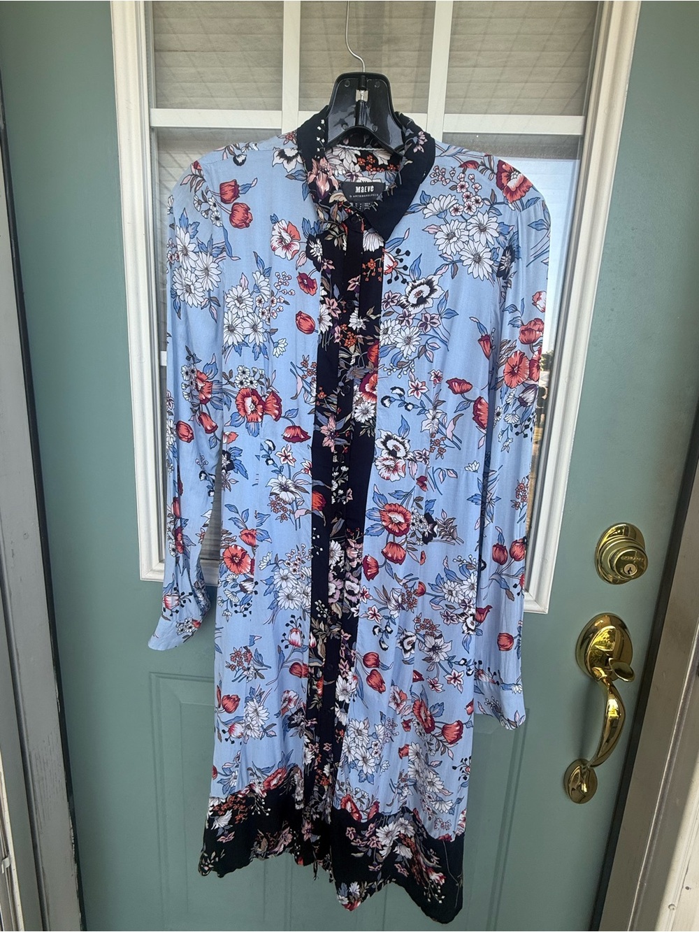 Maeve Anthropologie Floral Button Front Midi Dress Size XS|0Slip Pockets Rayon